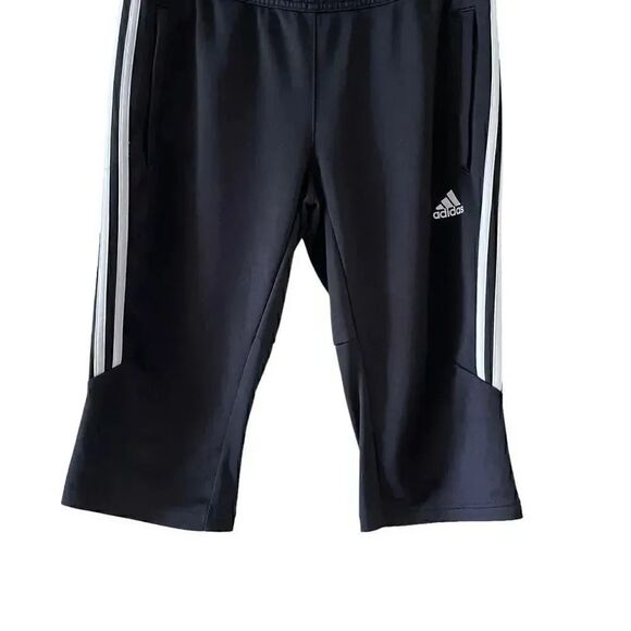 Adidas Capri Workout Pants Athletic Sporty Athleisure Soccer Pockets SZ M #1604 - Picture 3 of 12